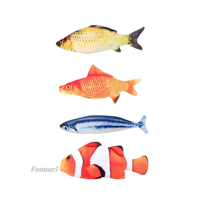 [Fenteer1] Cá Nhồi Bông Đồ Chơi Cho Mèo 18cm