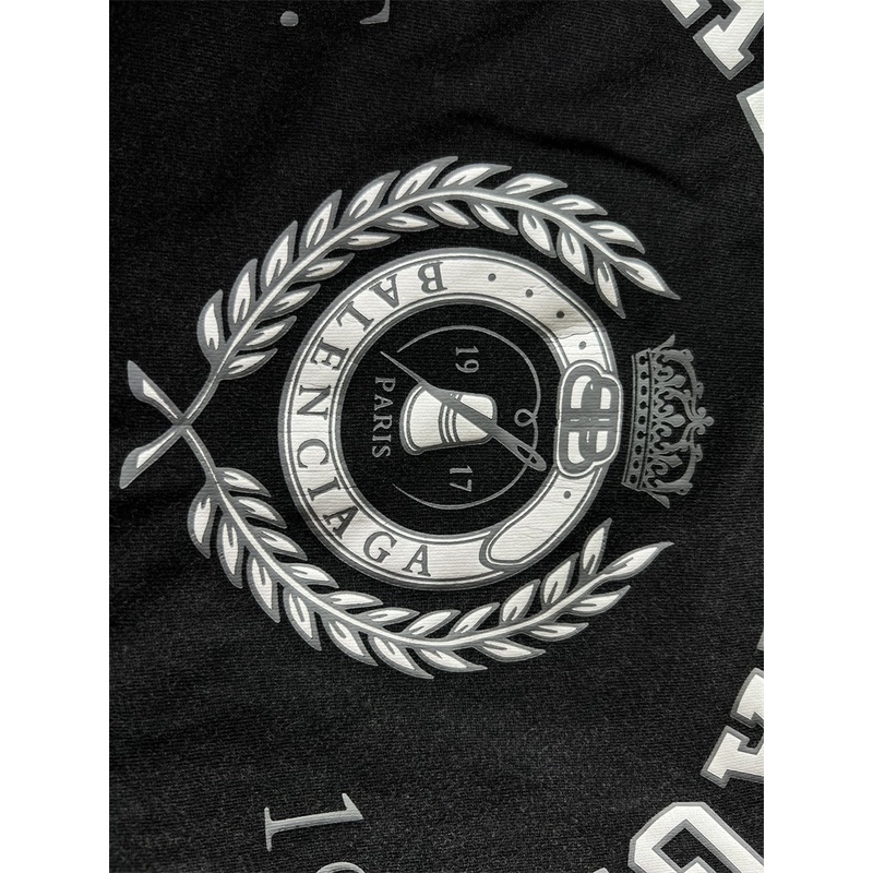 Áo Thun Ngắn Tay Dáng Rộng In Hình Vương Miện Thời Trang Chất Lượng Cao