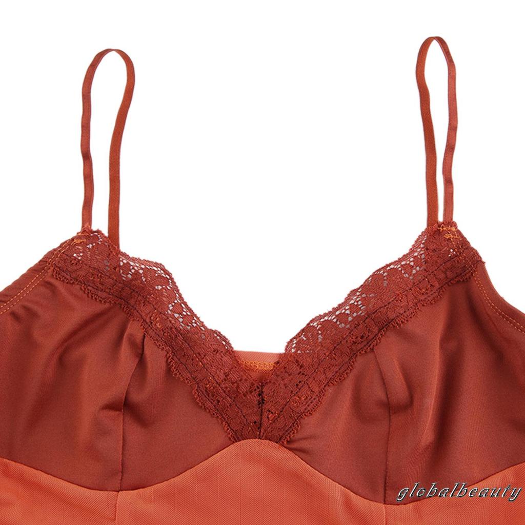 Áo Lưới Hai Dây Cổ Chữ V Phối Màu Tương Phản Quyến Rũ Thời Trang Cho Nữ