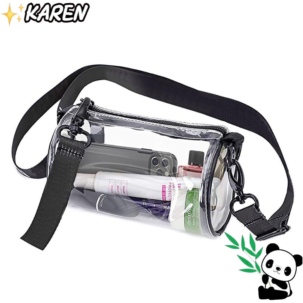 Karen Túi Xách Hình Trụ Trong Suốt Chống Thấm Nước Unisex