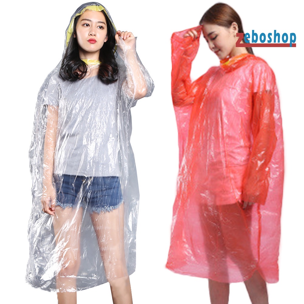 Set 5 Áo Mưa Có Mũ Trùm Dùng Một Lần Chống Nước Thích Hợp Cho Các Hoạt Động Ngoài Trời