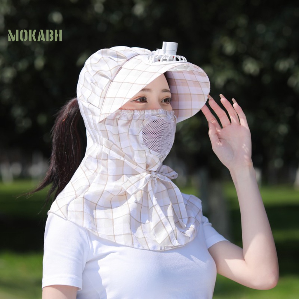 [Mok Abh] Quạt Điện Làm Mát Thoáng Khí Có Thể Sạc Lại Dùng Khi Đi Xe Đạp Mùa Hè Cho Nữ