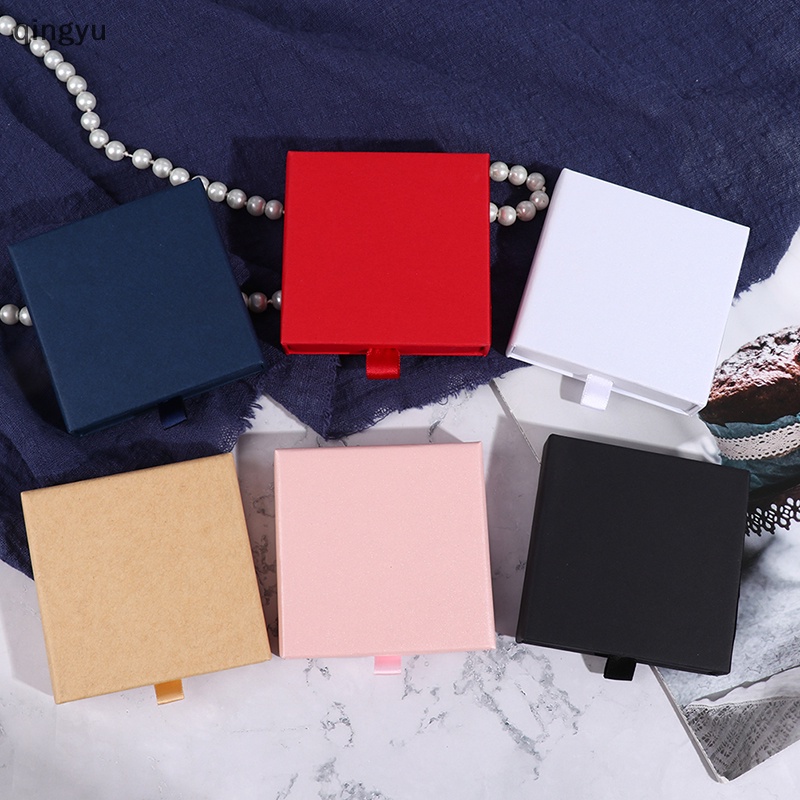 Qingyu Hộp Giấy Kraft Đựng Trang Sức / Vòng Cổ / Quà Tặng