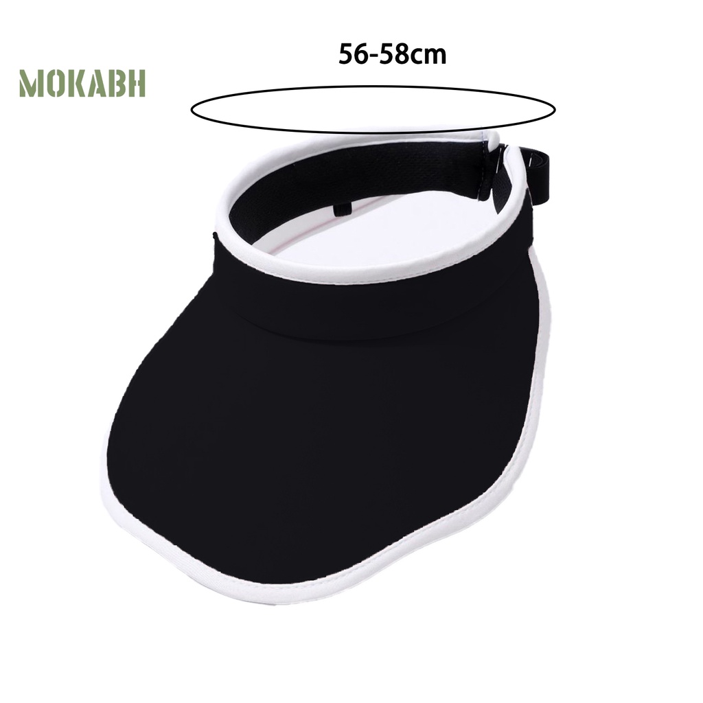 [Mok Abh] Mũ Lưỡi Trai Che Nắng Hở Chóp Có Thể Điều Chỉnh Màu Sắc Tương Phản Chống Biến Dạng Cho Nữ