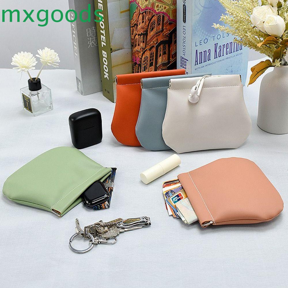 Mxgoods Túi Da PU Đựng Tiền Chìa Khóa Tự Đóng Tiện Dụng Cho Nữ