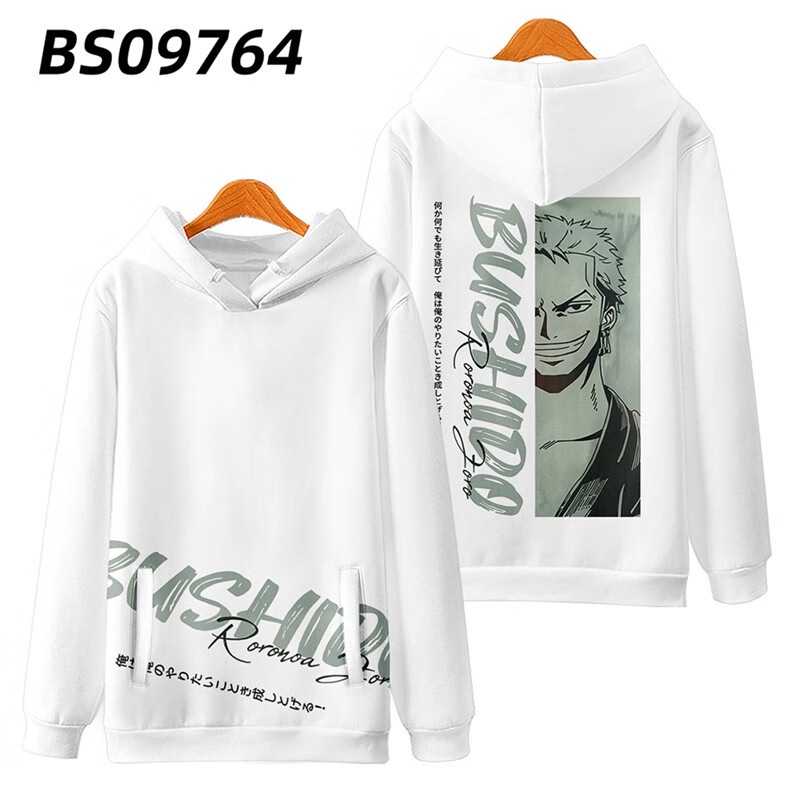 Áo Hoodie Tay Dài In Hình Monkey D Luffy Zoro Anime One Piece Thời Trang Thường Ngày