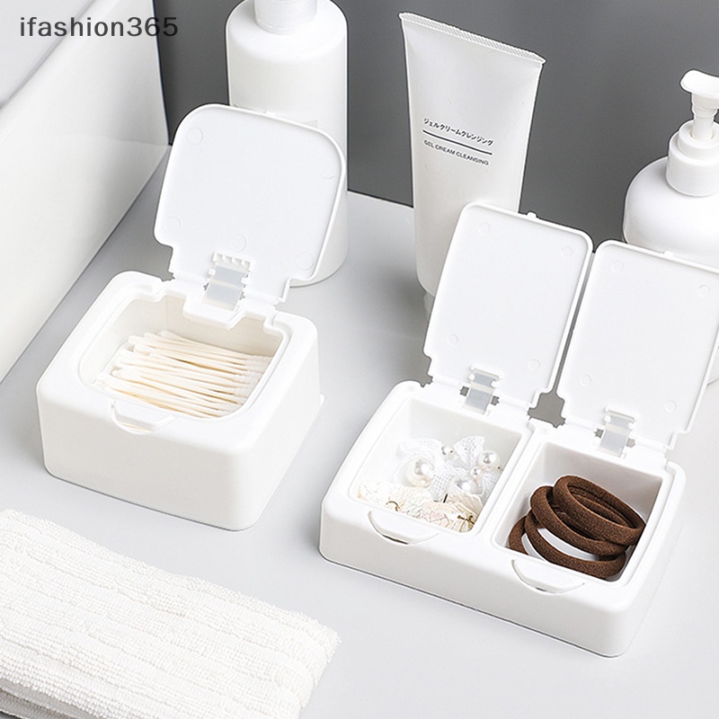 Hộp Đựng Tăm Bông / Bông Cotton Phân Loại Dạng Bật Lên Cửa Sổ Đơn Giản Thời Trang ifashion365
