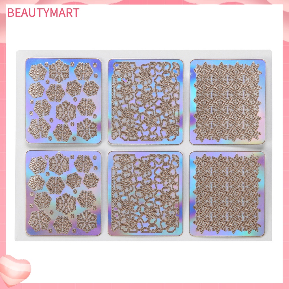 Set 12 Tấm Khuôn Trang Trí Móng Tay Nghệ Thuật Họa Tiết Kẻ Sọc Lượn Sóng