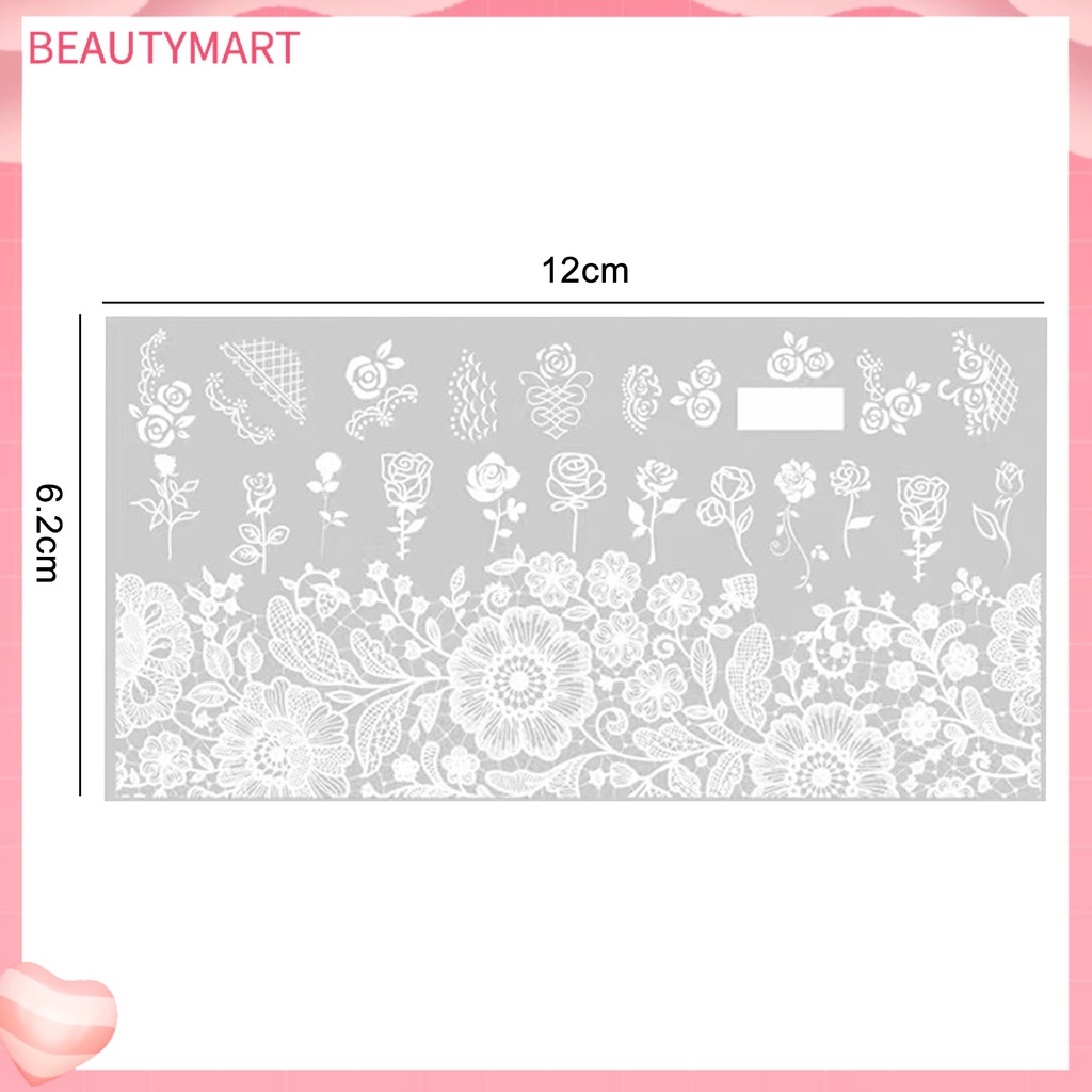 Miếng Dán Móng Tay Tự Dính Họa Tiết Ren 2D DIY