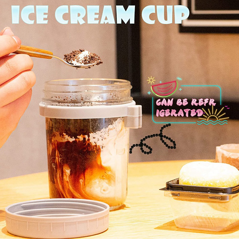 Hũ Đựng Salad Có Thể Tái Sử Dụng Kèm Muỗng Đo Lường Tiện Lợi