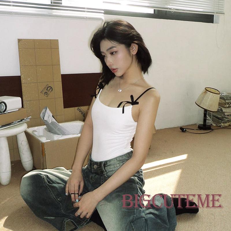 Áo Hai Dây Màu Sắc Tương Phản Thời Trang Mùa Hè Cho Nữ