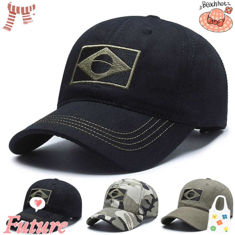 Mũ Lưỡi Trai Thoáng Khí Họa Tiết Lá Cờ Brazil Có Thể Điều Chỉnh