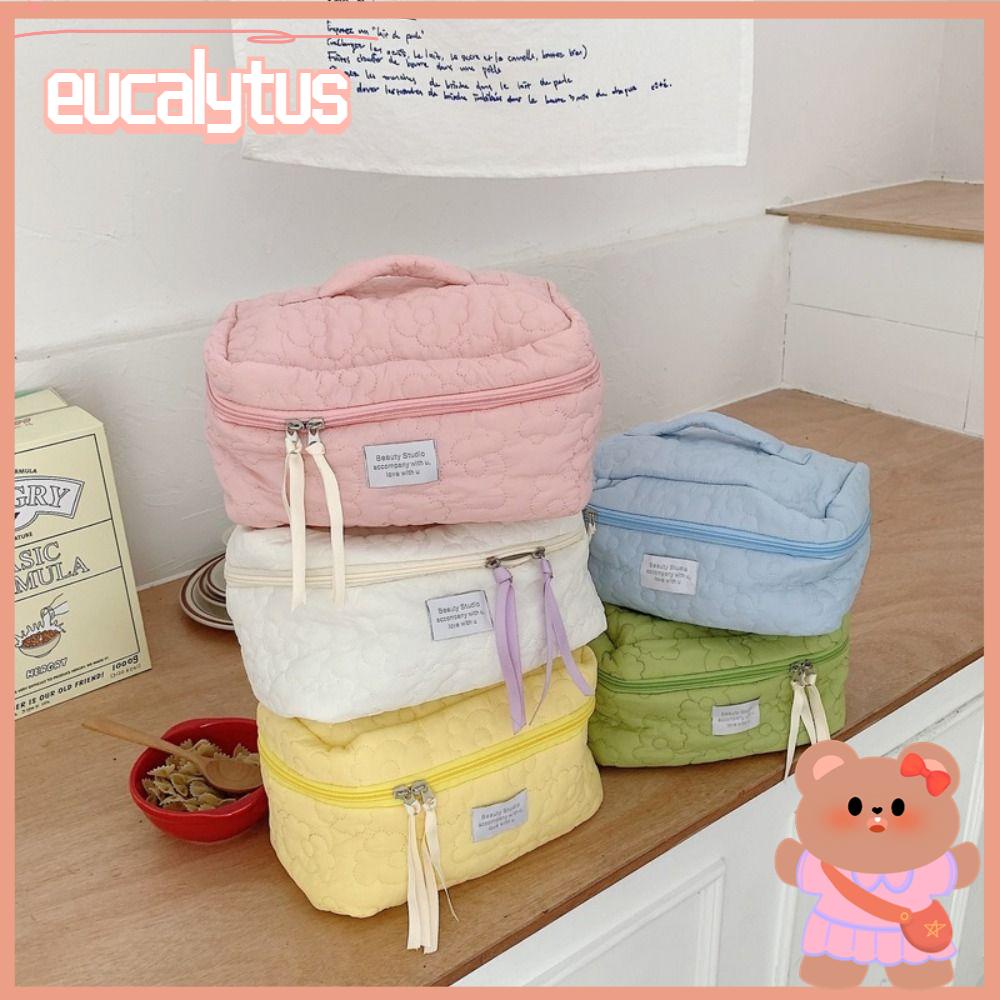 Túi Đựng Đồ Trang Điểm Mềm Họa Tiết Hoa Xinh Xắn Cho Nữ