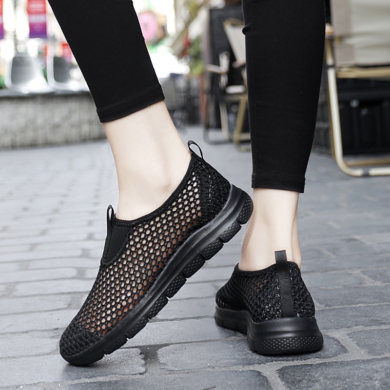 Giày Thể Thao Đế Bằng Thoáng Khí Thời Trang Mùa Hè 2023 Có Size: 35-44