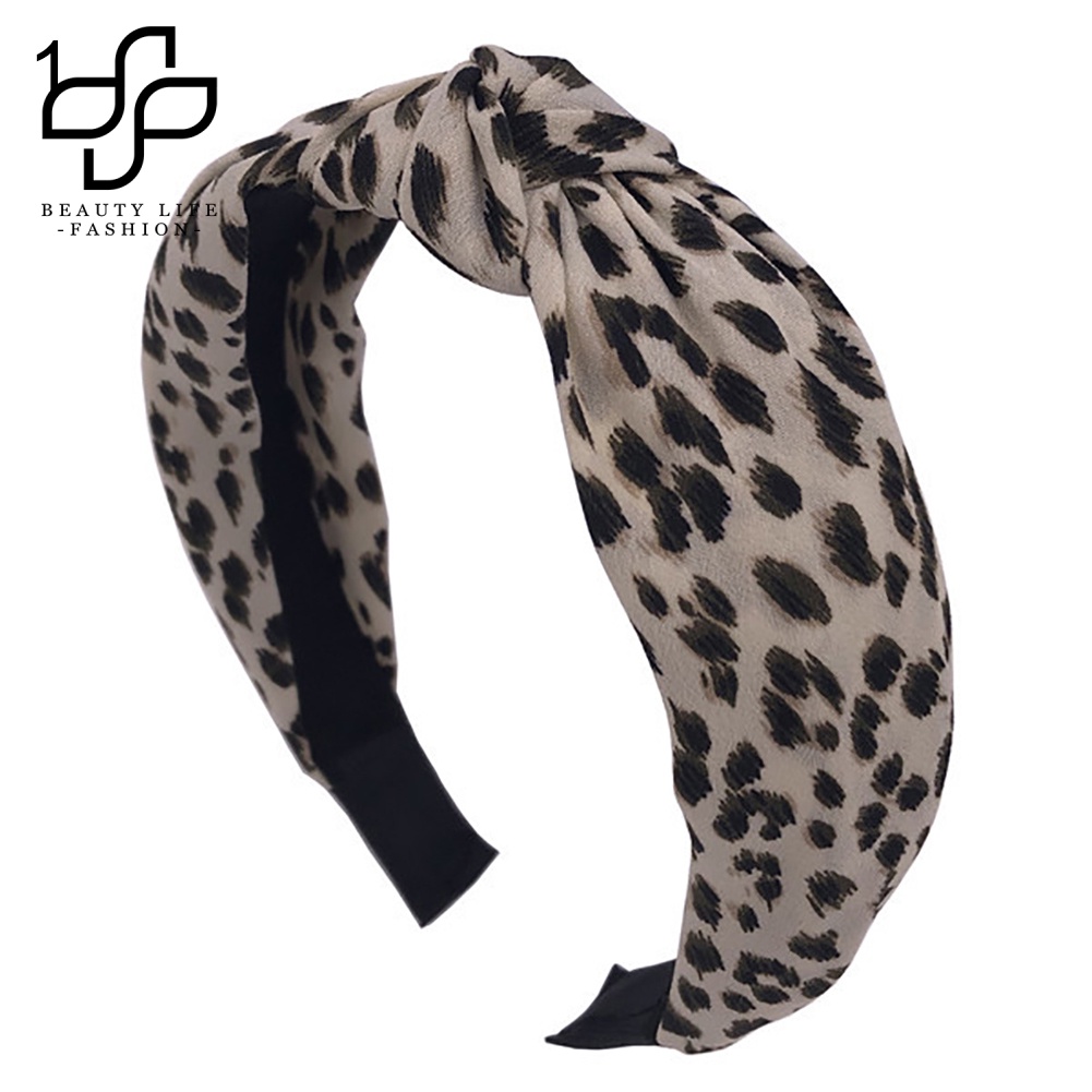 Băng Đô Vải Lông Họa Tiết Da Báo Thời Trang Dành Cho Nữ