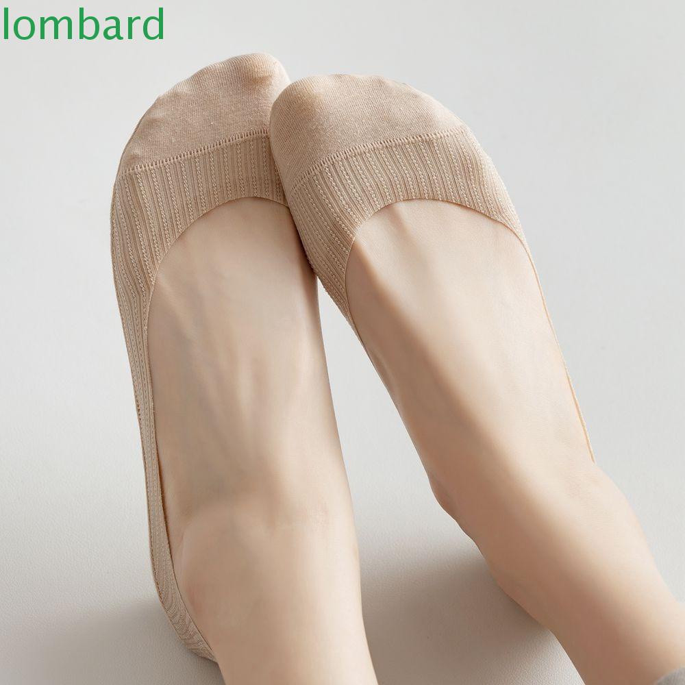 Lombard Vớ Thuyền Bằng Silicone Lụa Lạnh Vô Hình Thấm Hút Mồ Hôi Thoáng Khí Chống Ma Sát Ngọt Ngào Cho