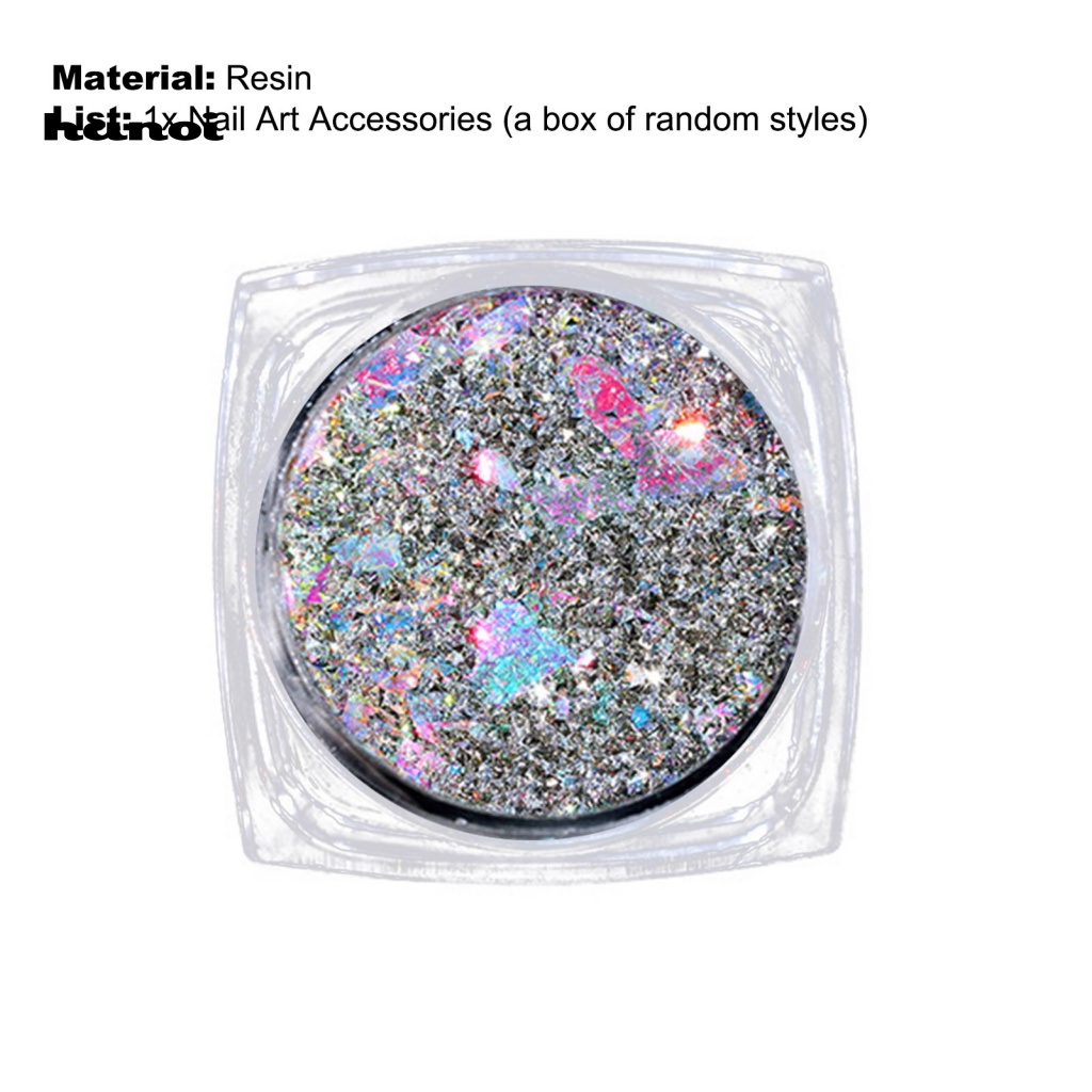 1 Hộp Kim Sa Nhiều Hình Dạng Bằng Nhựa Resin Chống Nước Trang Trí Móng Tay Nghệ Thuật