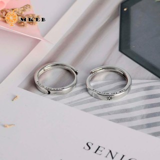 MKEB kim loại khắc hình mặt trăng thời trang cho cặp đôi