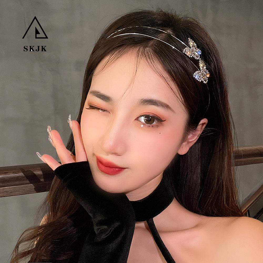 Cài Tóc Hình Con Bướm Đính Kim Tuyến Lấp Lánh Phong Cách Hàn Quốc