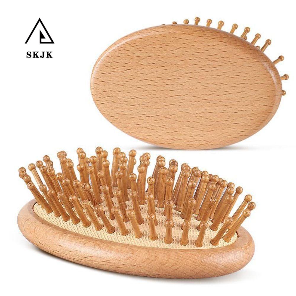 Lược Chải Tóc Dạng Túi Khí Mát Xa Da Đầu Chống Tĩnh Điện Bằng Gỗ Cứng