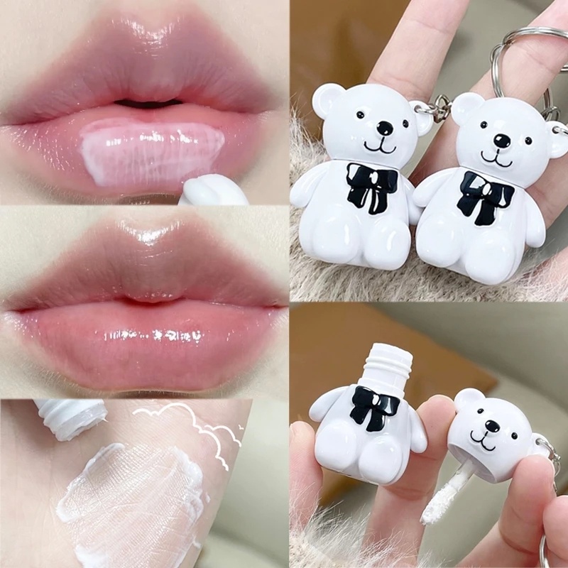 Son Dưỡng Môi Dạng Lỏng Hình Móc Khóa Gấu Dễ Thương Dành Cho Mọi Loại Da