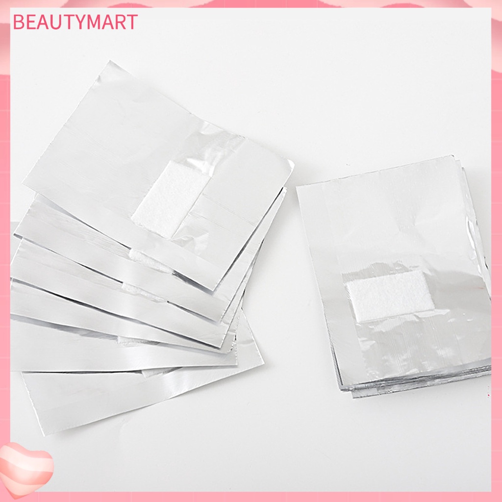 Bộ 100 Giấy Thiếc Tẩy Sơn Móng Tay Không Chứa Chất Độc Hại Tiết Kiệm Sức Lao Động