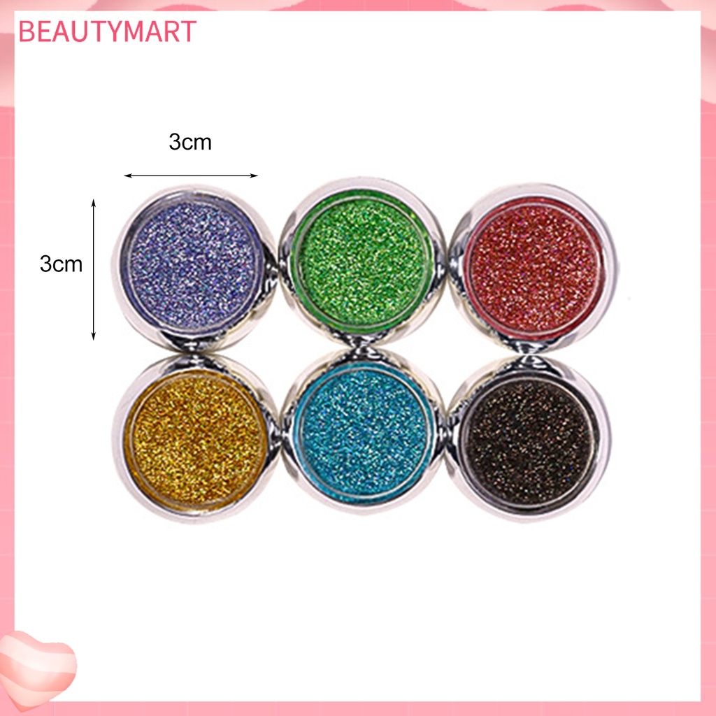 Set 6 Bột Tráng Gương Mạ Điện Dùng Để Trang Trí Móng Nghệ Thuật