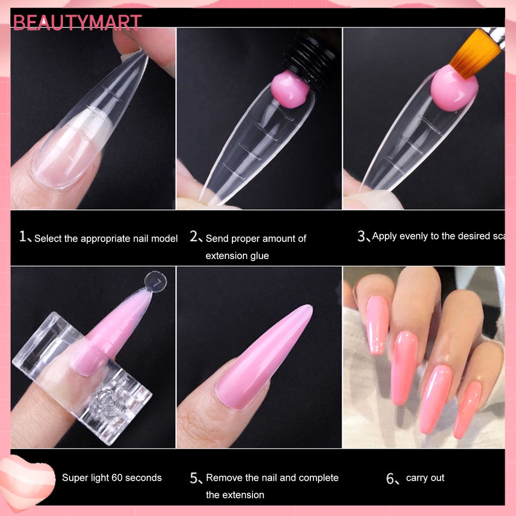 Set 120 Khuôn Nối Dài Móng Tay Trong Suốt Nhanh Chóng