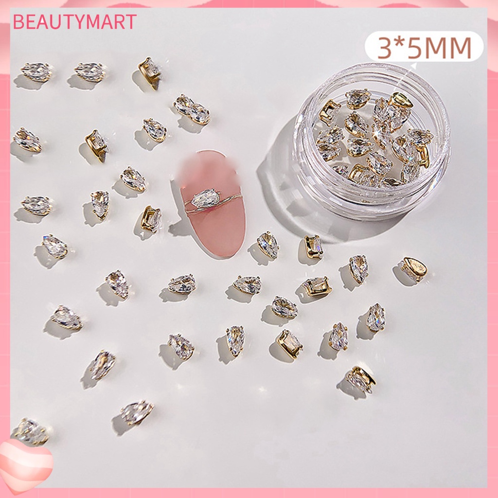 Set 20 Phụ Kiện Đính Đá Zircon Trang Trí Móng Tay Nghệ Thuật Cho Nữ