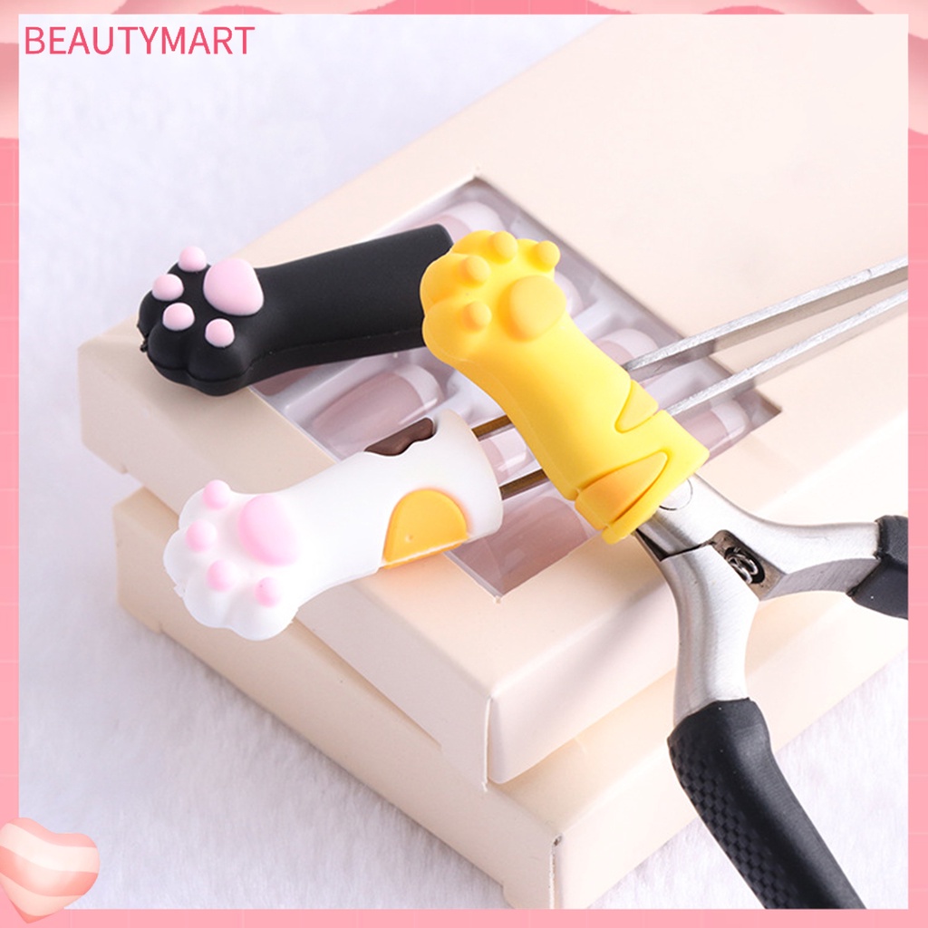 Nắp Silicon Bảo Vệ Nhíp Làm Móng Tay Tránh Đau Hình Mèo Tiện Dụng Cho Gia Đình
