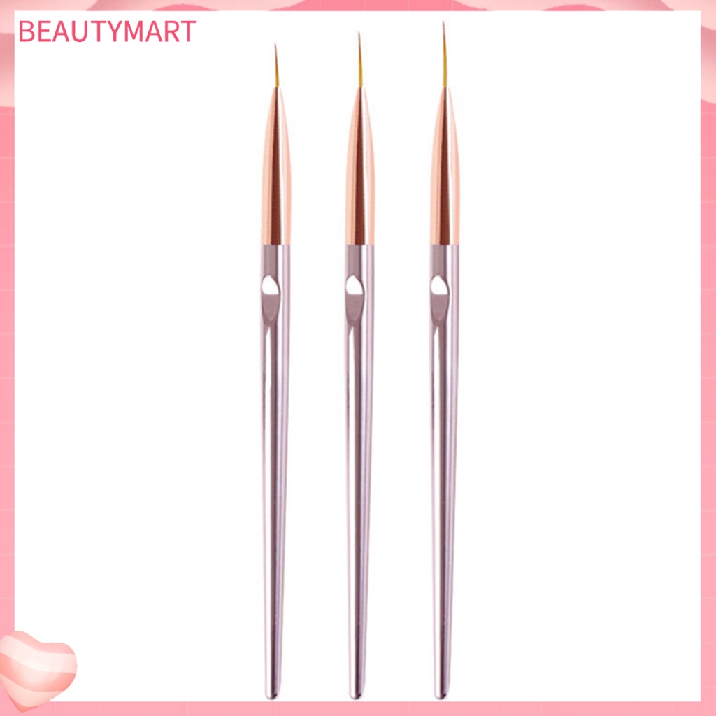 Set 3 Cọ Vẽ Trang Trí Móng Tay Nghệ Thuật Không Biến Dạng Không Gây Nhờn Chuyên Dụng Cho Salon