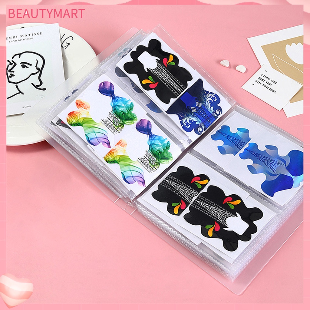 Sổ Đựng Miếng Dán Móng Tay Trong Suốt Chống Mài Mòn Tiện Dụng Cho Salon