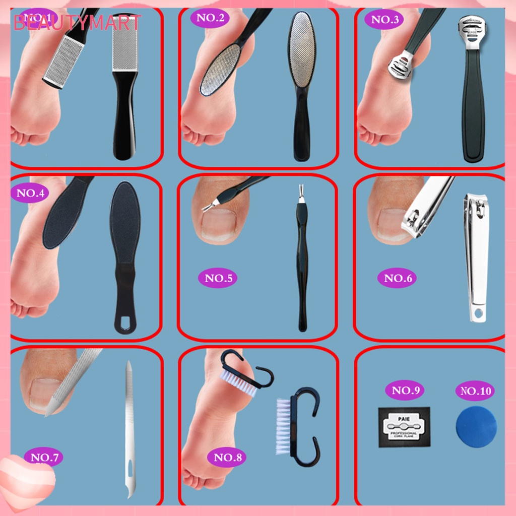 Bộ Dụng Cụ Tẩy Tế Bào Chết Cho Bàn Chân 10 Trong 1 Chuyên Nghiệp