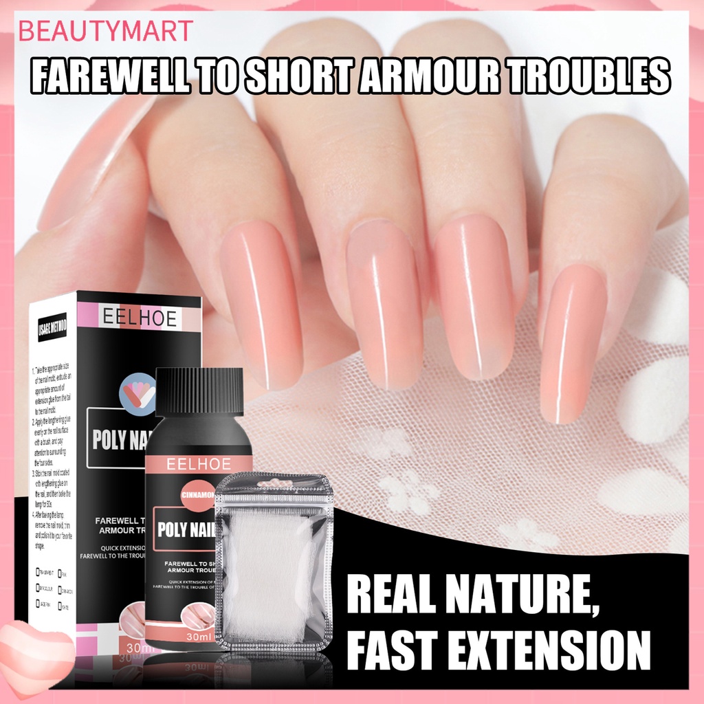 1 Bộ Gel Poly 30ml Nối Dài Móng Tay Nhanh Khô Lâu Trôi Chuyên Nghiệp