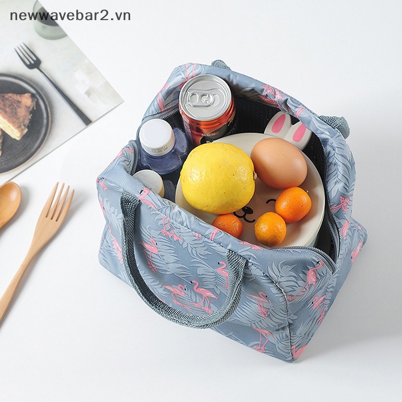 [Mới] Túi Đựng Đồ Ăn Trưa Bằng Vải Bố Cách Nhiệt Nhỏ Gọn Họa Tiết Đa Năng Dành Cho Phụ Nữ Và Trẻ Em