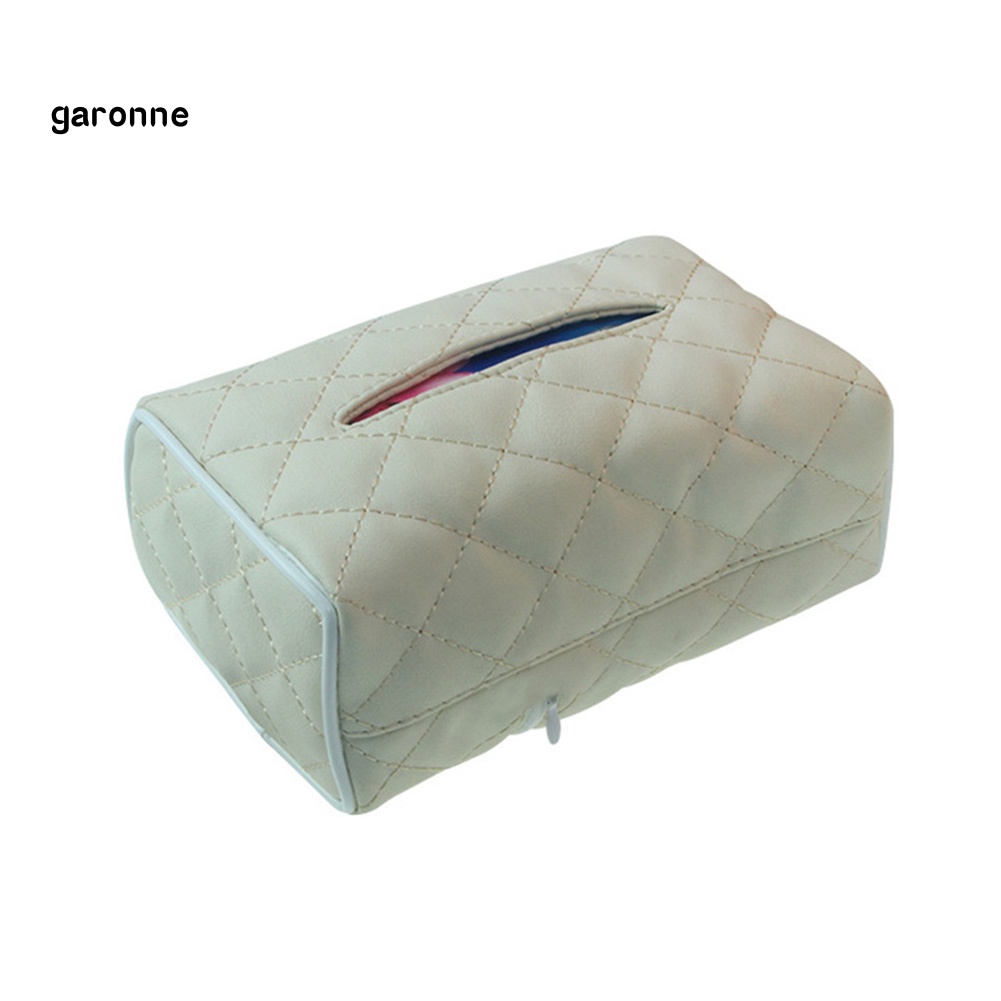 Hộp Đựng Khăn Giấy Bằng Da Giả Có Khóa Kéo Cho Xe Hơi Giá Đỡ