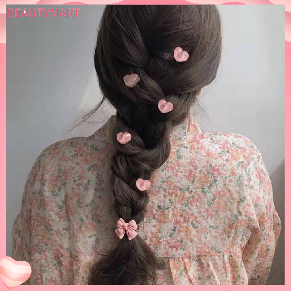Kẹp Tóc Hình Trái Tim / Hoa Hồng / Nơ / Bướm Dễ Thương Chống Trượt Thời Trang Mùa Hè Cho Nữ