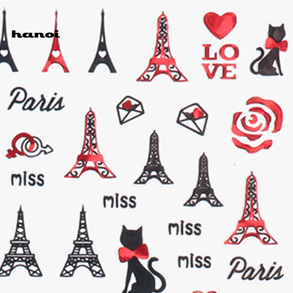 Miếng Dán Trang Trí Móng Tay Nhiều Màu Sắc Phong Cách Retro