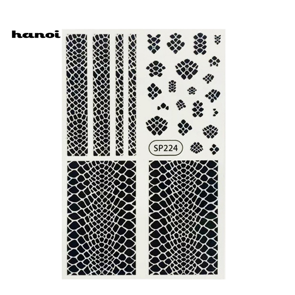 Miếng Dán Trang Trí Móng Tay Họa Tiết Da Rắn 3D Siêu Mỏng Cho Nữ