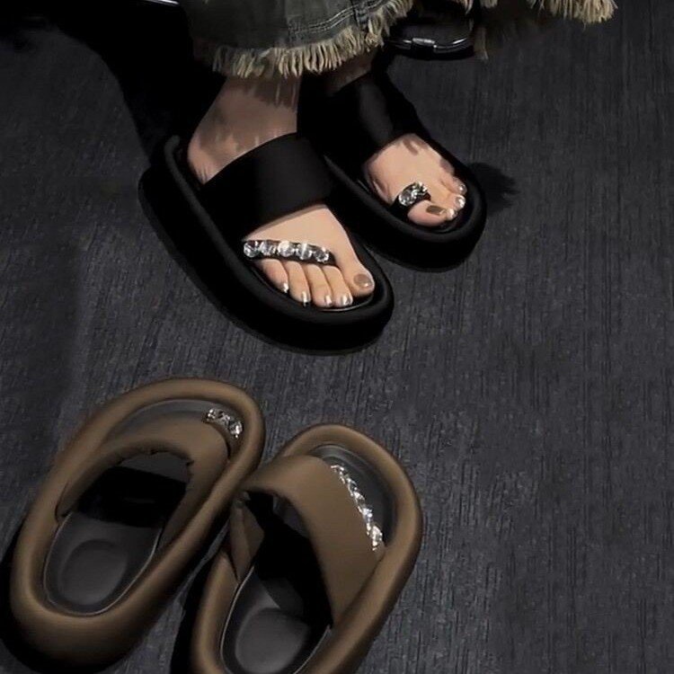 Tóc Thẳng Làm Từ Nhà Máy Duoya ~ [Hàng Có Sẵn] Trồng Cỏ!Chân Vịt Đính Đá Siêu Mỏng 3.5cm Quyến Rũ Dành Cho NữGiao Hàng Miễn Phí