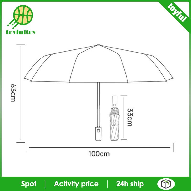Dù Gấp Tự Động 10 Bóng LED Chống Gió Có Tay Cầm