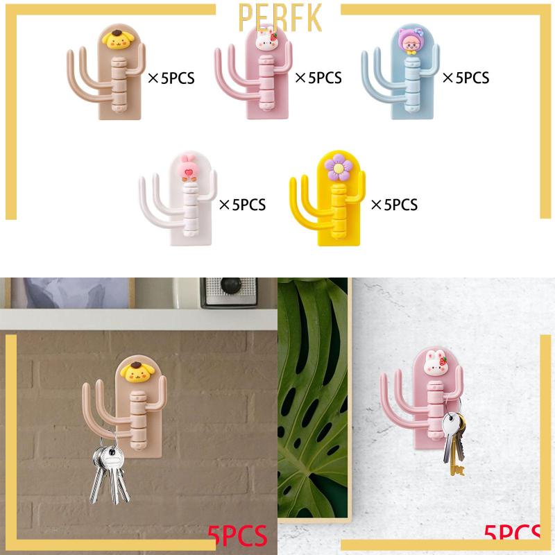 Set 5 Móc Treo Chìa Khóa Dạng Xoay Sáng Tạo Cho Phòng Ngủ