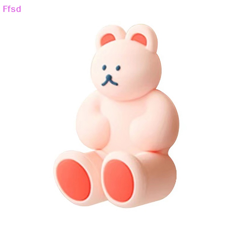 {Ffsd} Giá Đỡ Bàn Chải Đánh Răng &amp; Móc Hít Chân Không Hình Gấu Hoạt Hình Sắp Xếp