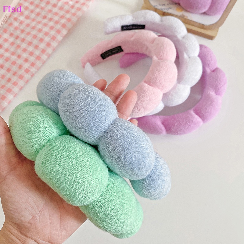 Băng Đô Cài Tóc Bằng Vải Nỉ Bong Bóng Trang Điểm Spa Cổ Điển Hàng Bán Chạy