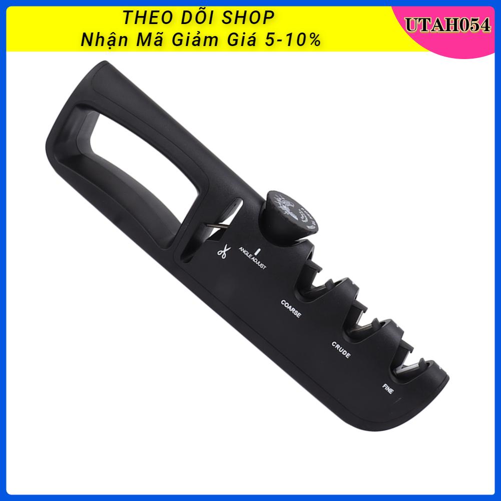 Utah054 Dụng Cụ Mài Dao Có Thể Điều Chỉnh 4 Trong 1 Màu Đen Sắc Nét Nhà Bếp Cho Hàng Gia Đình