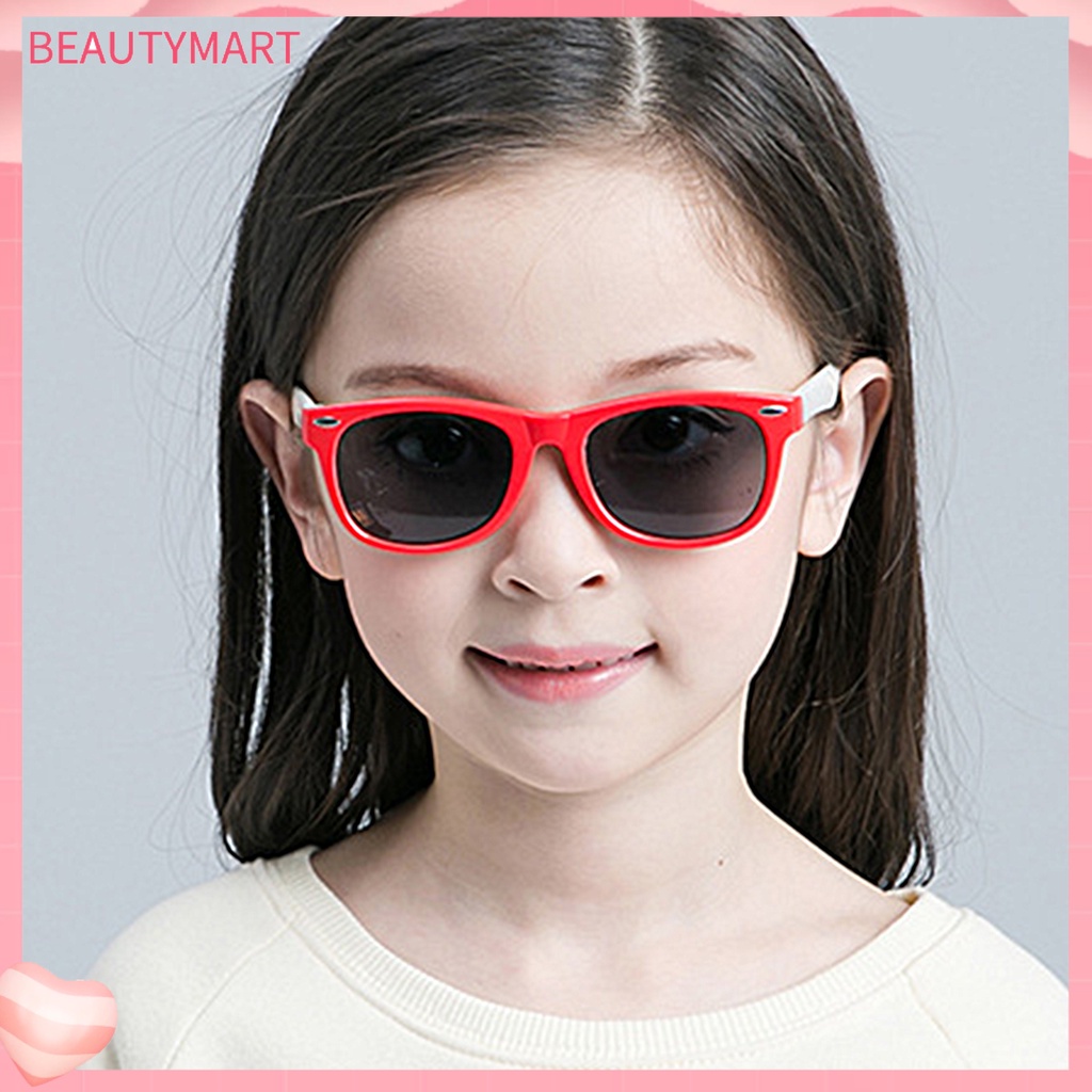 1 Cặp Kính Mát Phân Cực 100% AU Gọng Dày Linh Hoạt Bảo Vệ Cho Bé 3-12 Tuổi
