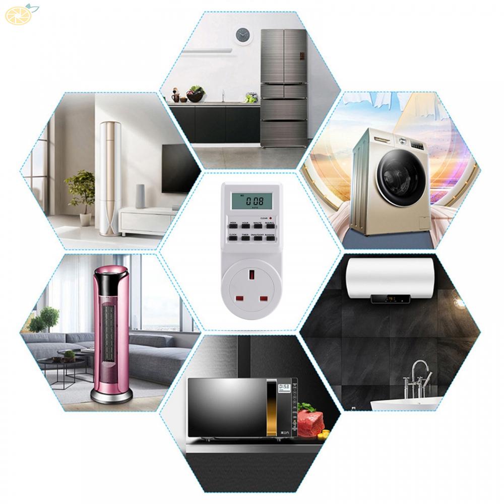 【VARSTR】1PC NEW Digital LCD Plug-In UK Socket Power Saving Timer Switch Socket