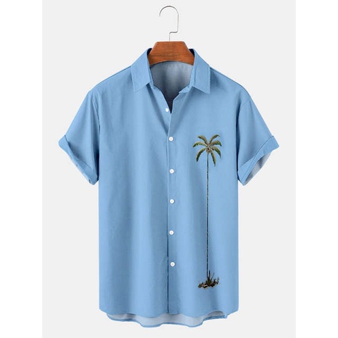 Áo Sơ Mi Tay Ngắn In Họa Tiết 3D Phong Cách Hawaii Cho Nam