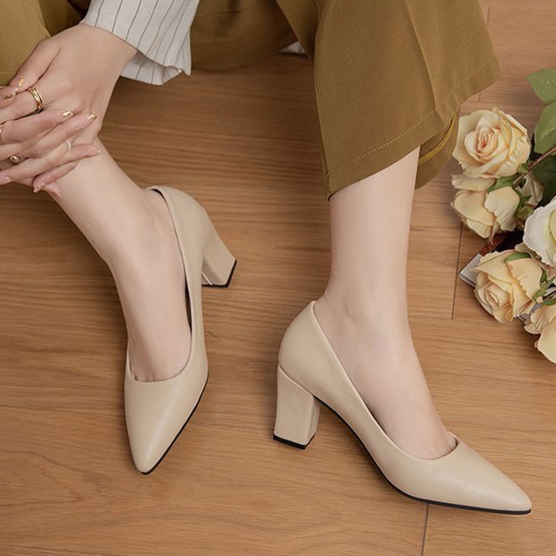 Giày Cao Gót Mũi Nhọn Phong Cách Hàn Quốc Thời Trang Cho Nữ