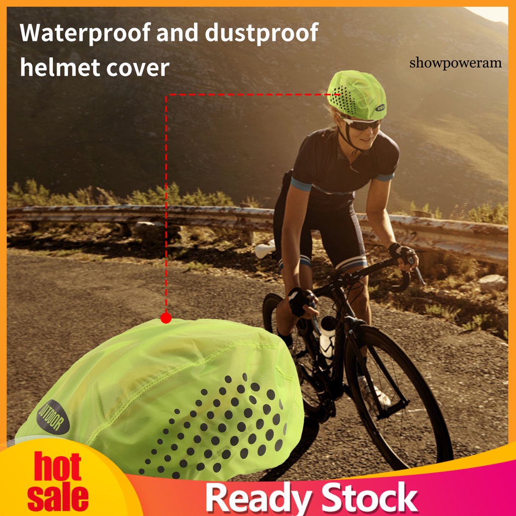 Vỏ Bọc Mũ Bảo Hiểm Bằng Vải Oxford Họa Tiết Chấm Bi Phản Quang Chống Thấm Nước Tiện Dụng